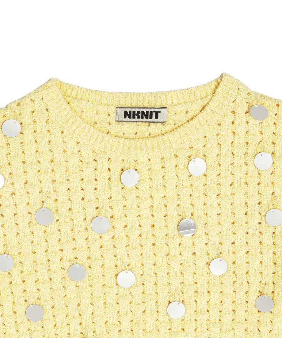 sequins bouclé KNIT mini tops_10