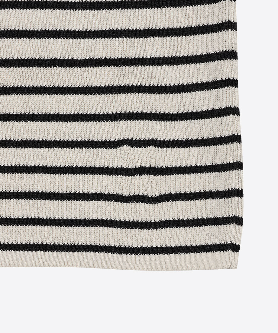 paper mix pattern knit T-shirt♡_5
