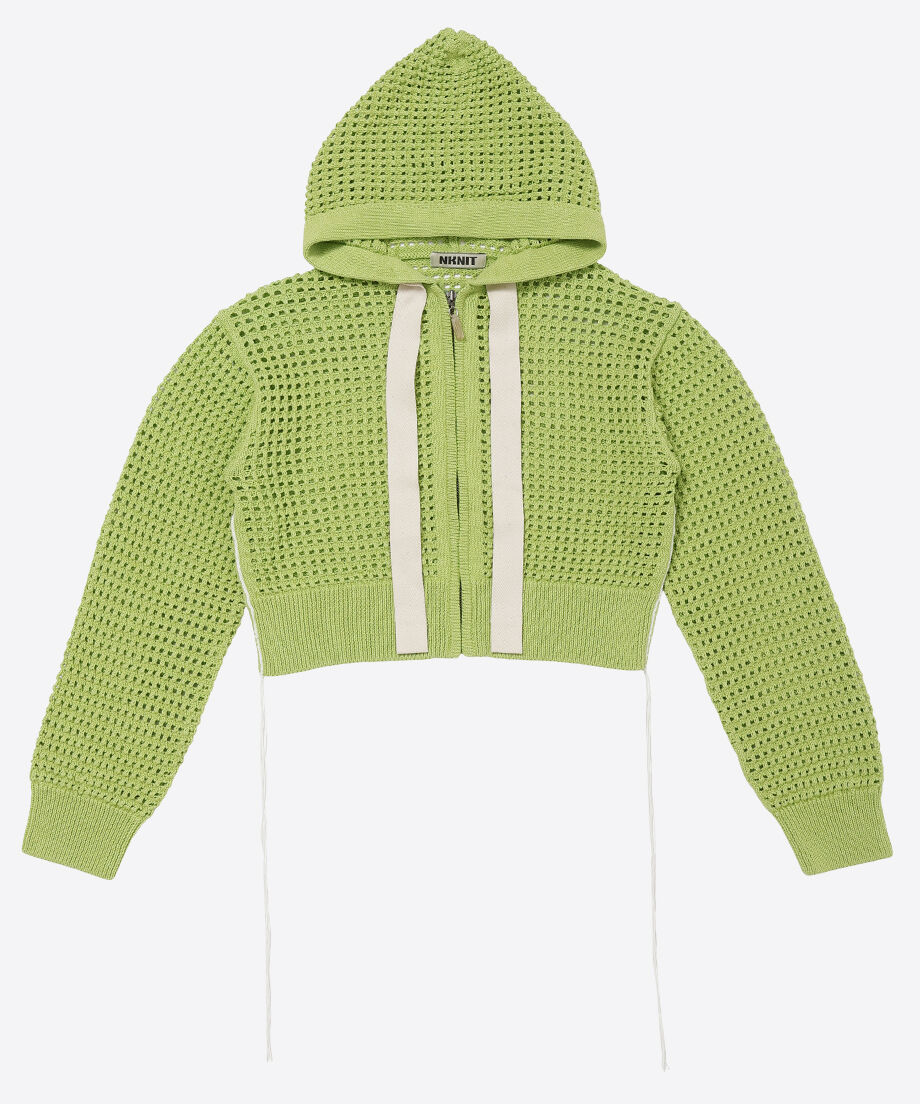 short mesh knit zip foodie_4