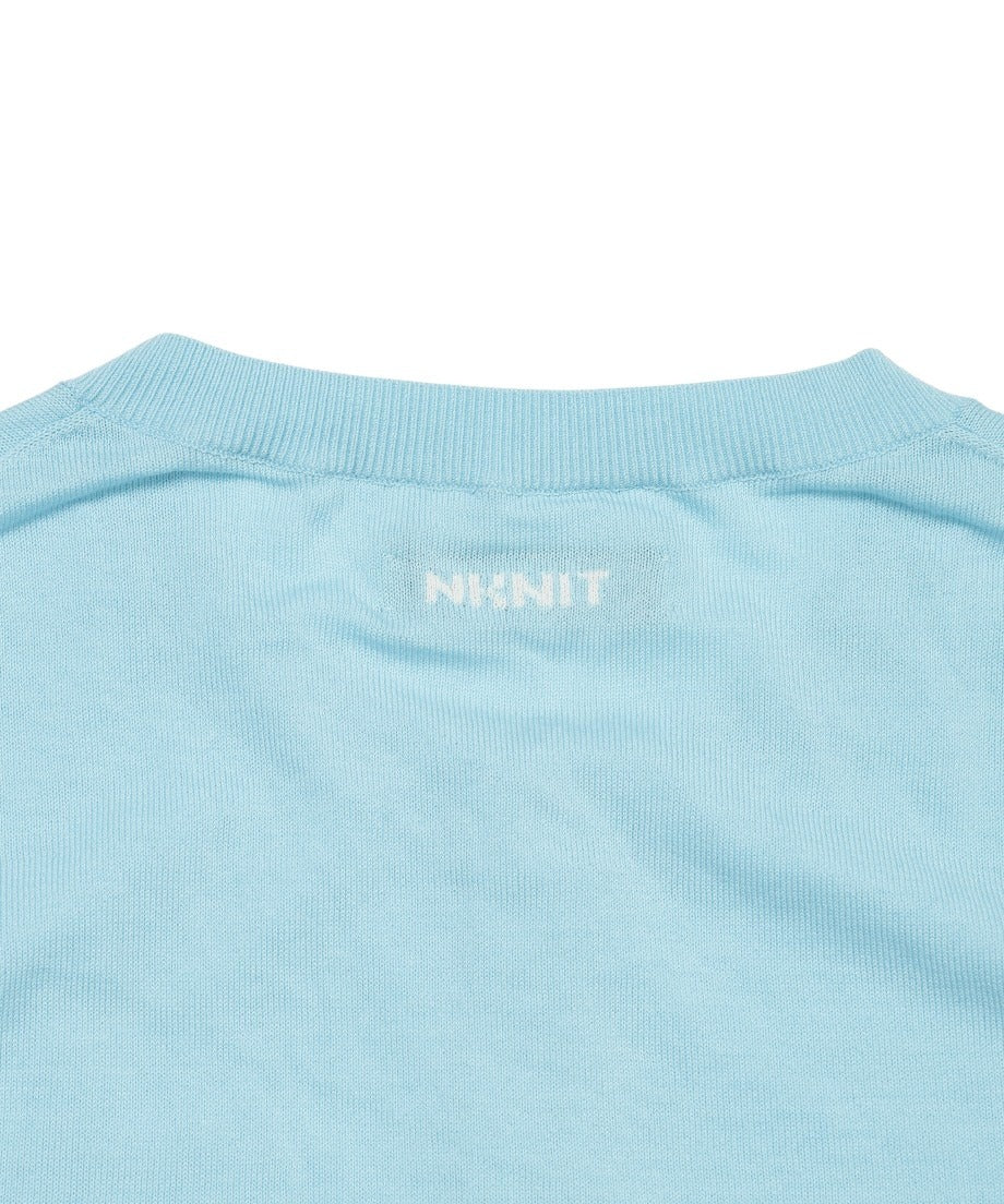 silk cotton crew neck KNIT cardigan_14