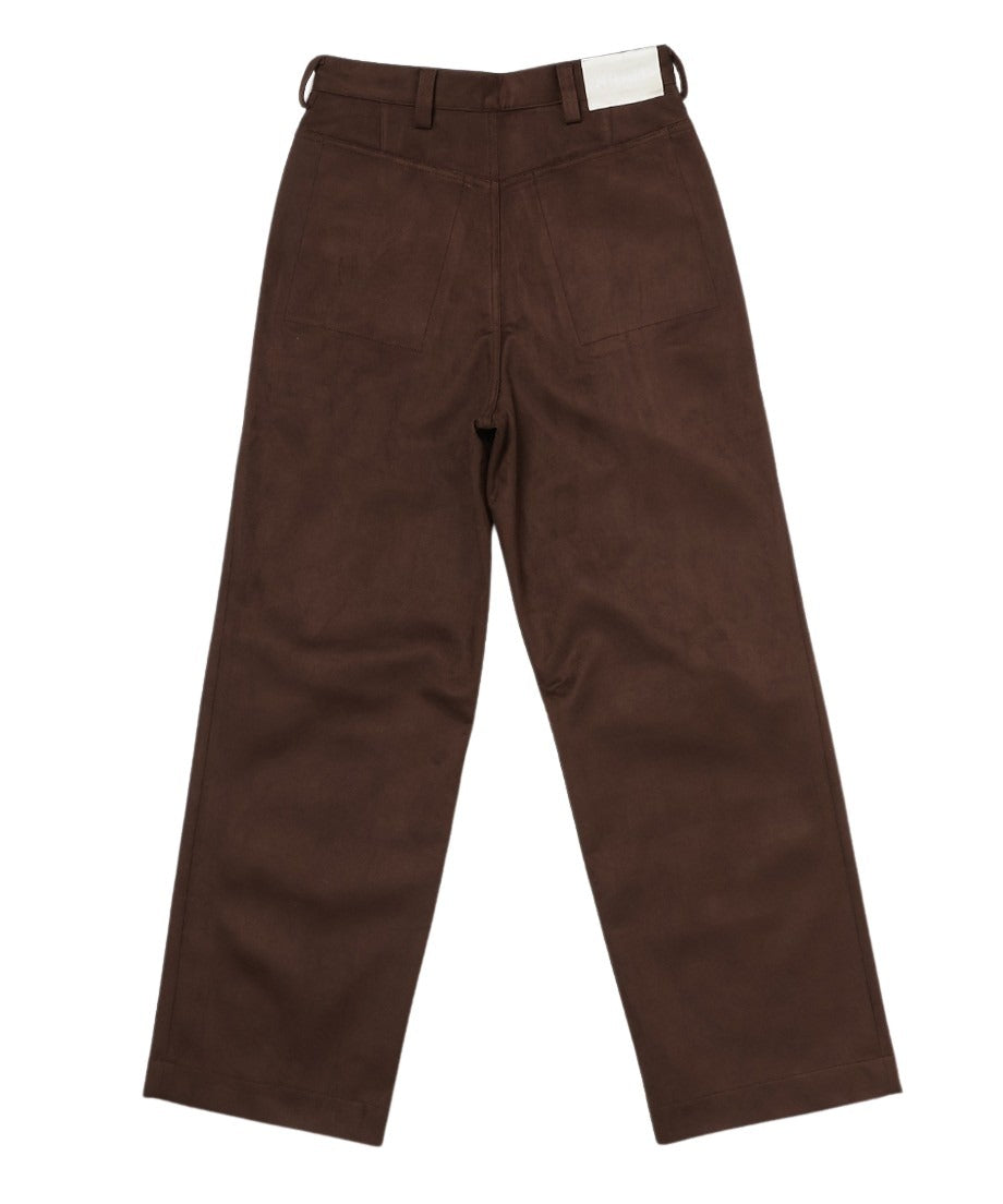suede high waist long pants_12