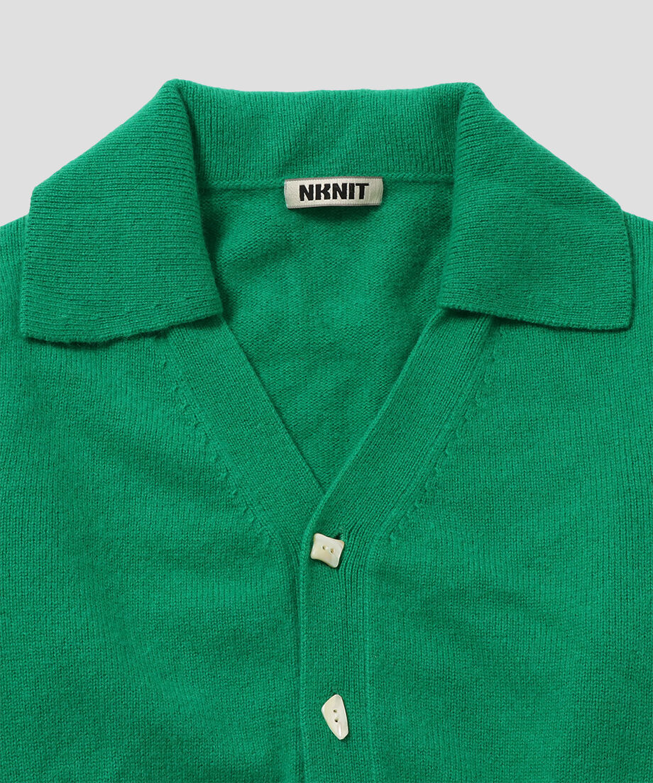 raccoon mix collar KNIT cardigan short_7