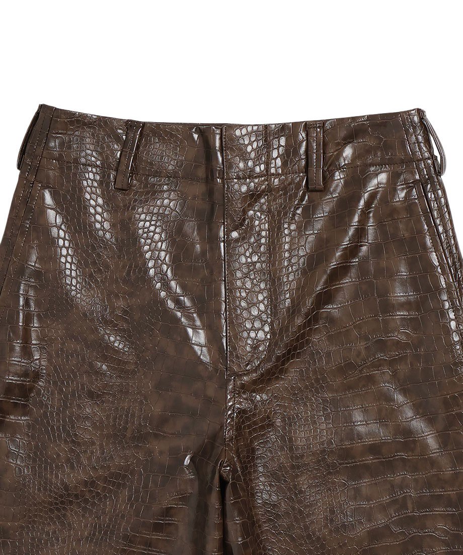 vegan leather wide pants_22