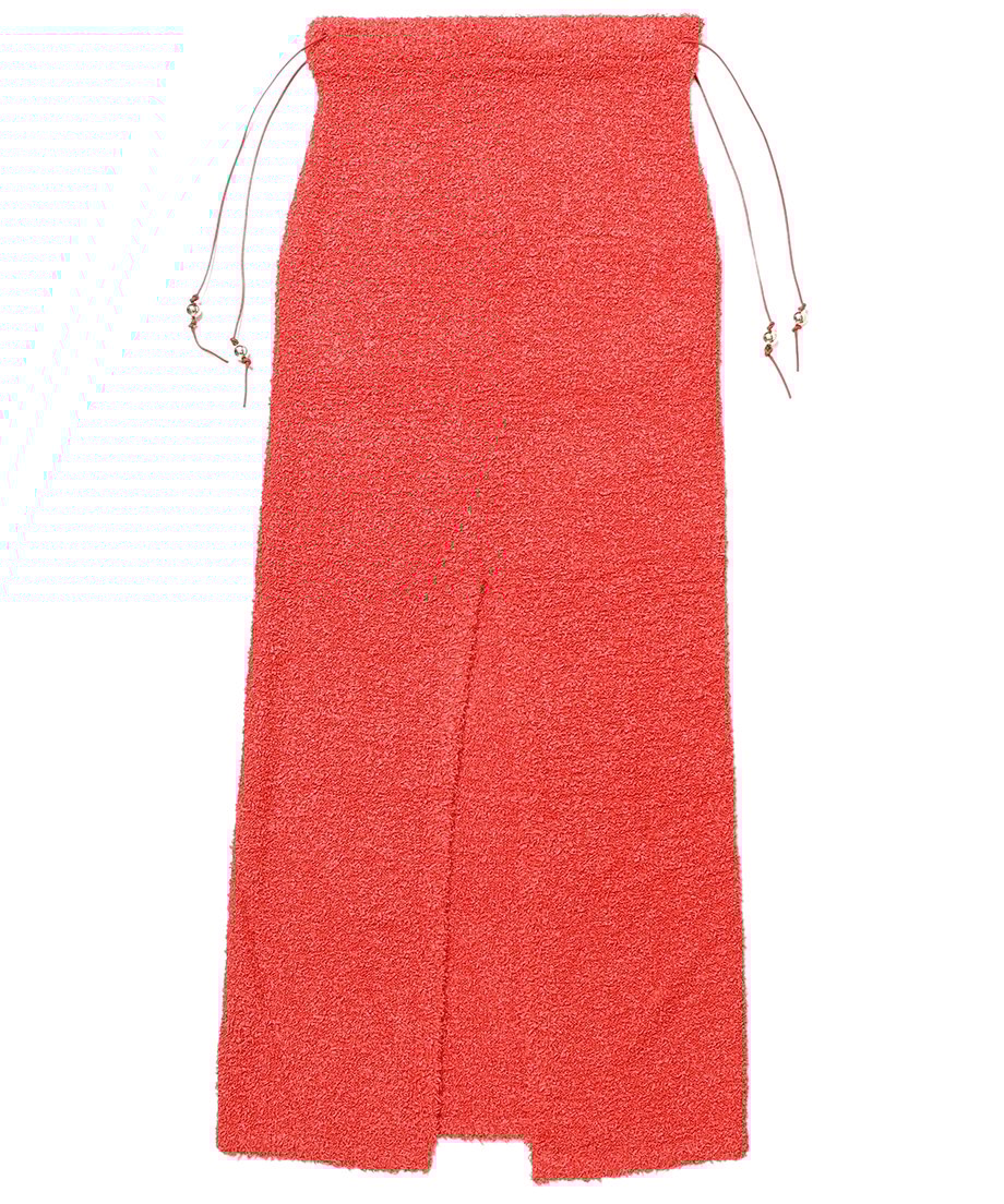 dry shaggy KNIT long skirt_12