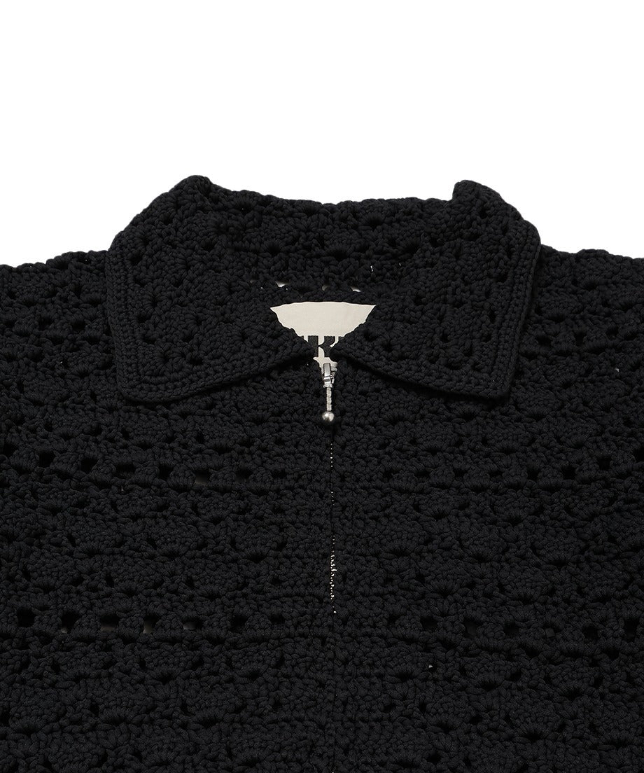 crochet KNIT zip cardigan_19