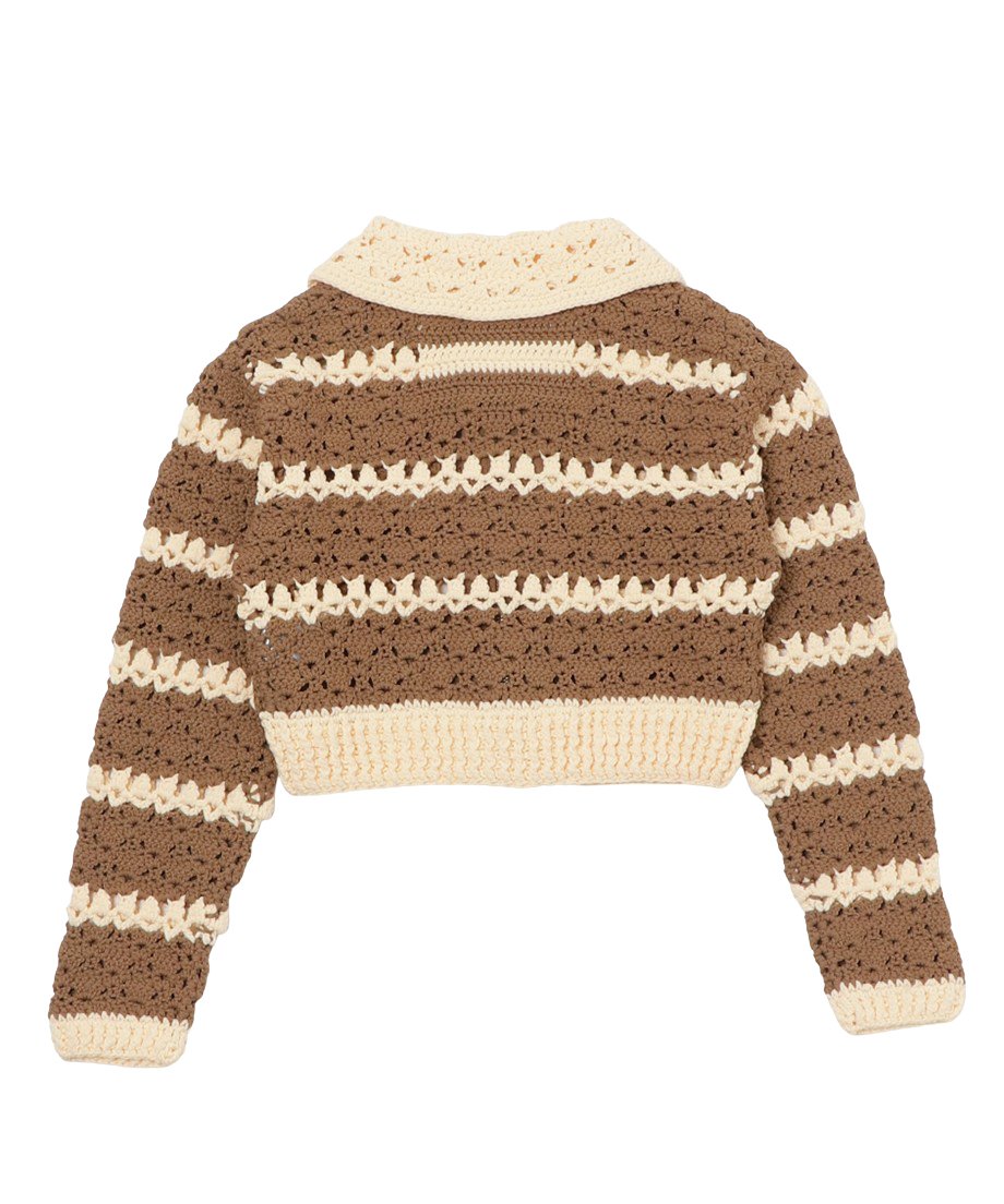 crochet KNIT zip cardigan_12
