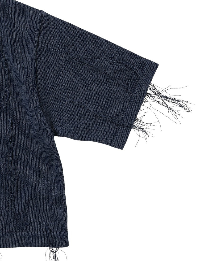 paper mix fringe KNIT shirts_12