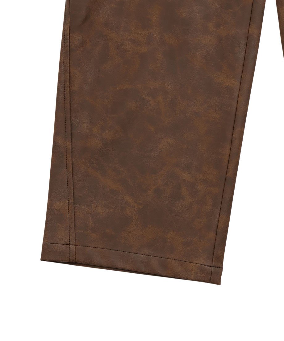 vegan leather wide pants_13