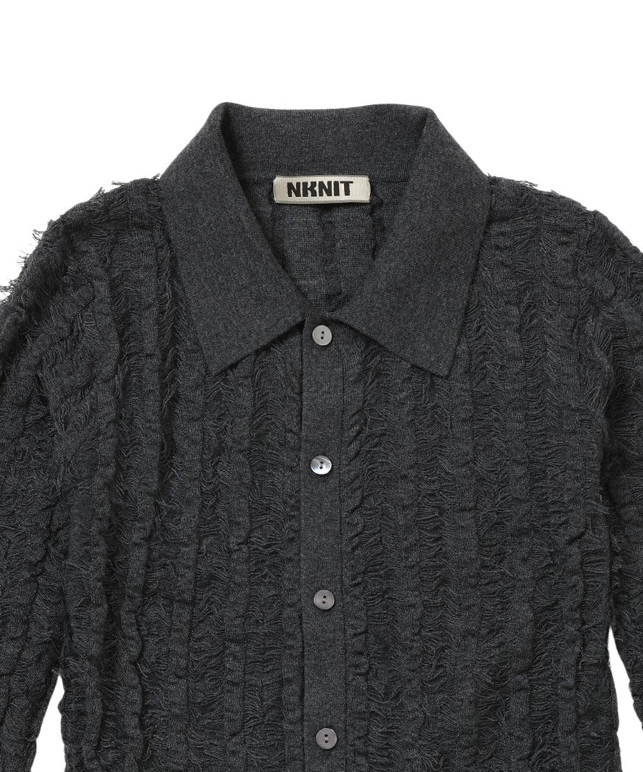 fringe long KNIT shirt_8