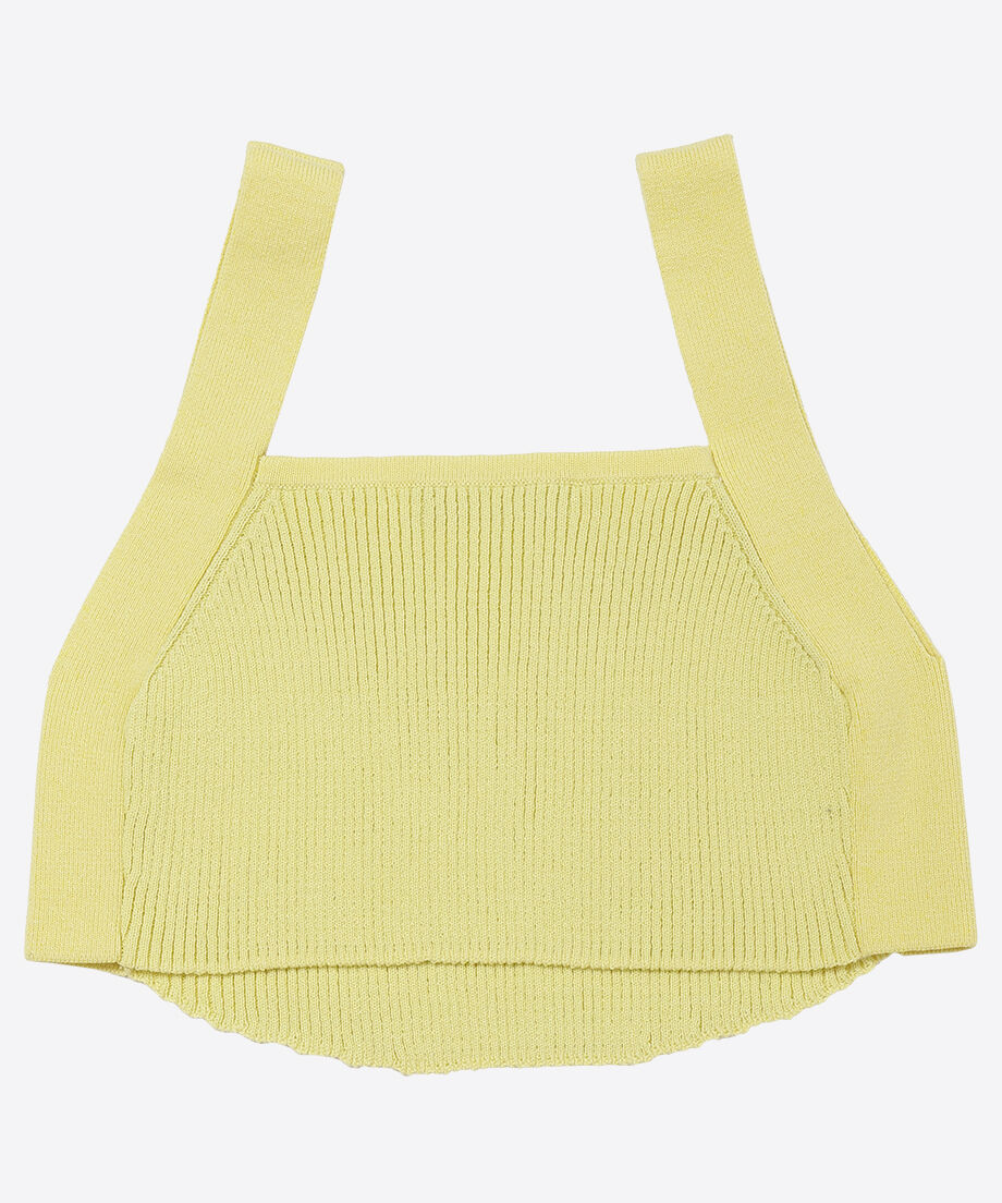 cotton rib short knit tank top_15