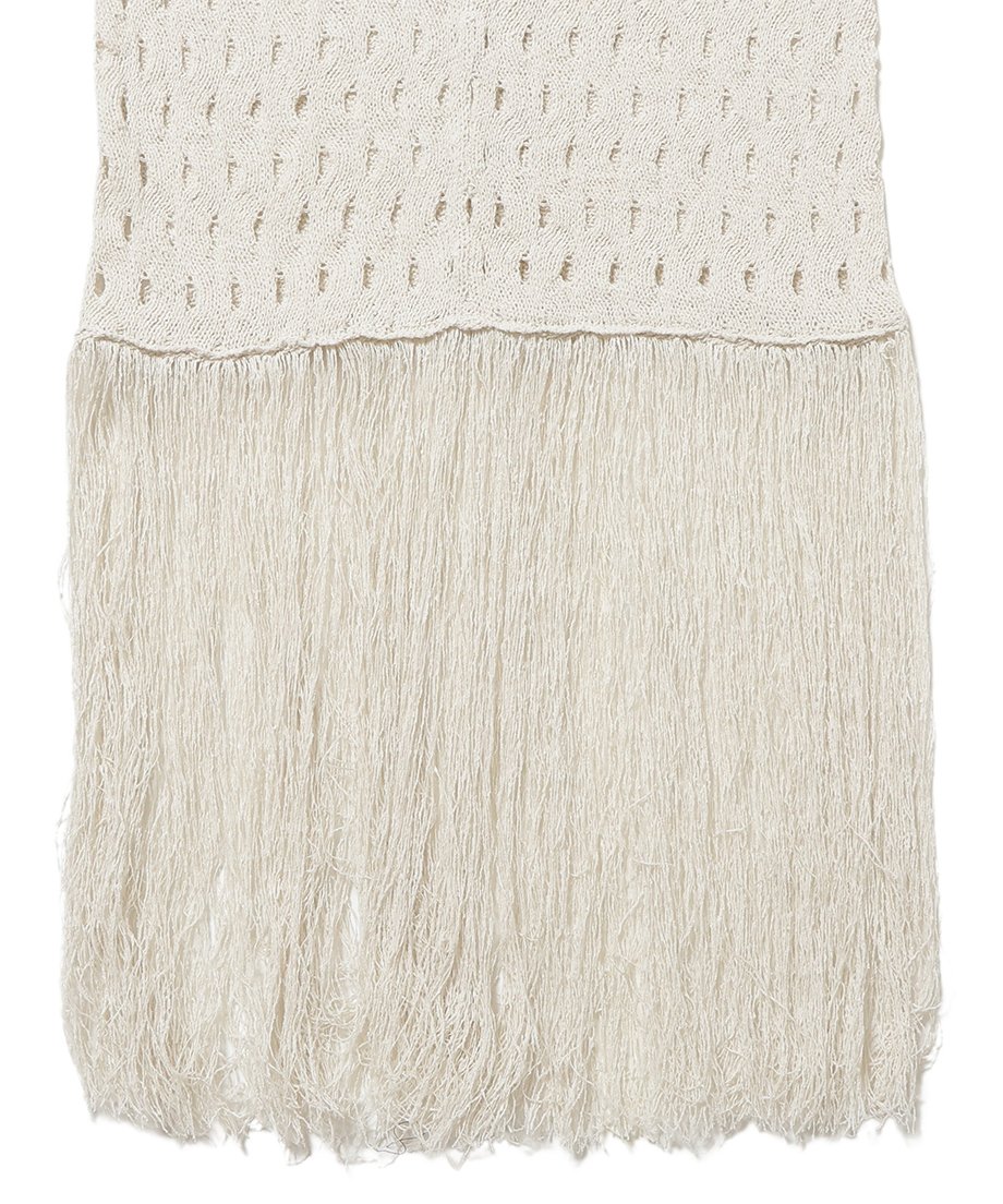 wave pattern fringe KNIT dress_13