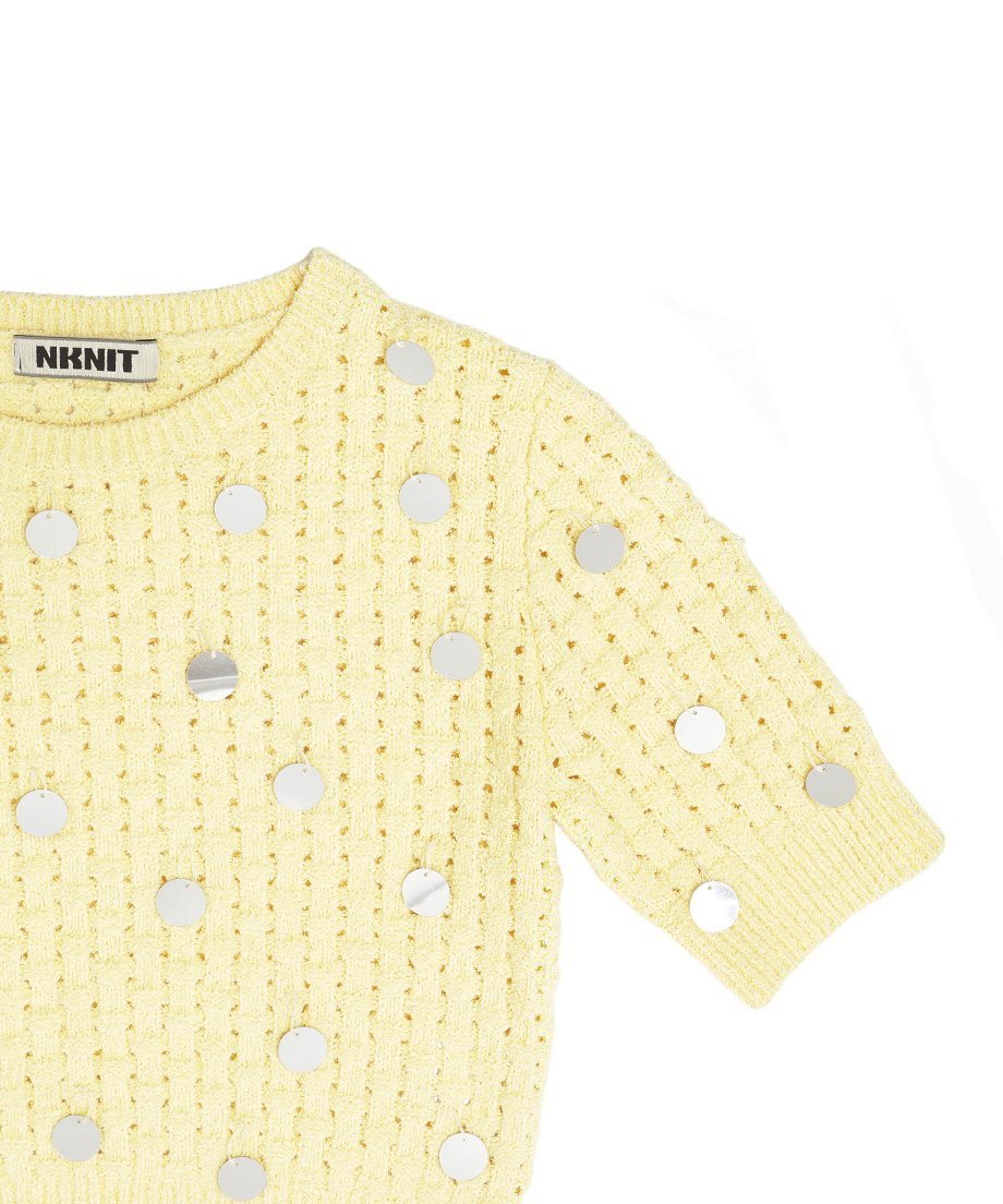 sequins bouclé KNIT mini tops_11