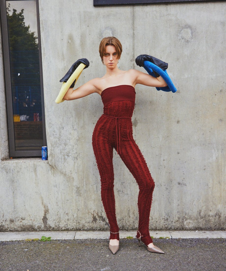 fringe KNIT high-waisted leggings_1