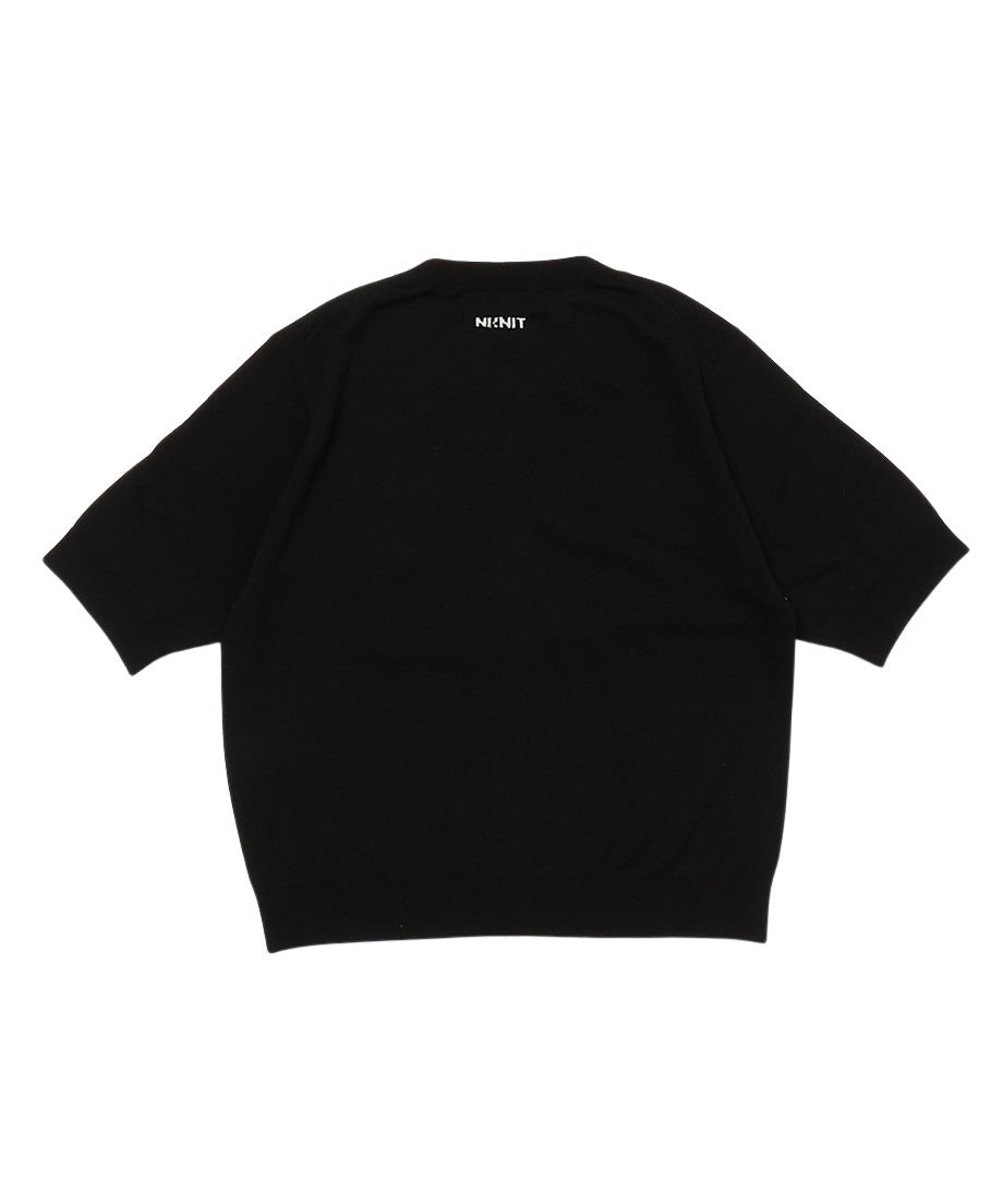 silk cotton crew neck KNIT T-shirt_21