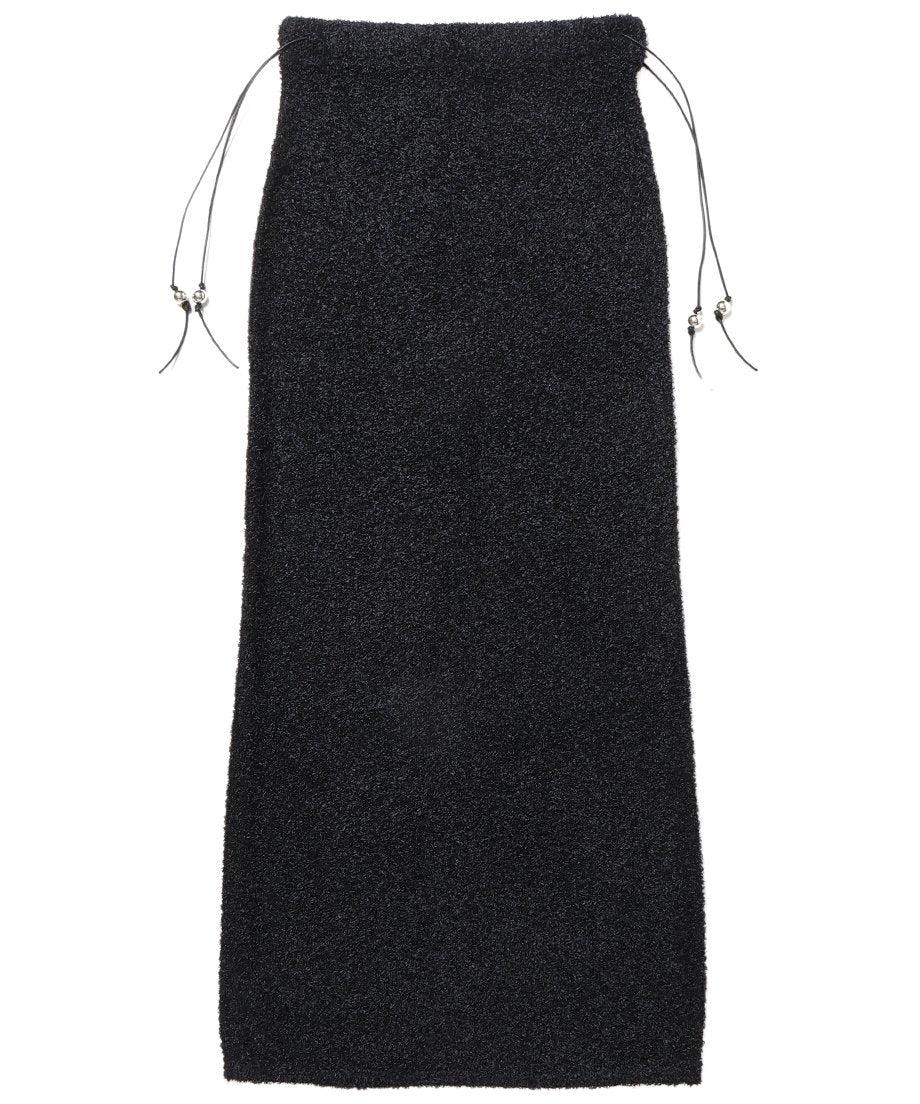 dry shaggy KNIT long skirt_4