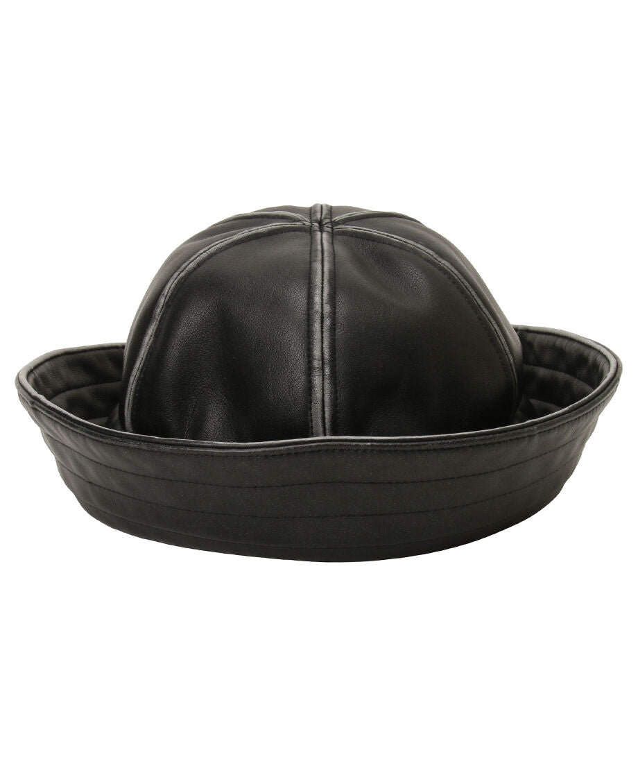 vegan leather sailor hat_4