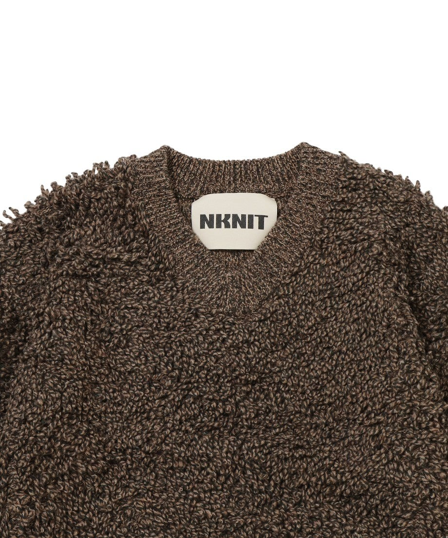 mop mix color v-neck KNIT_11