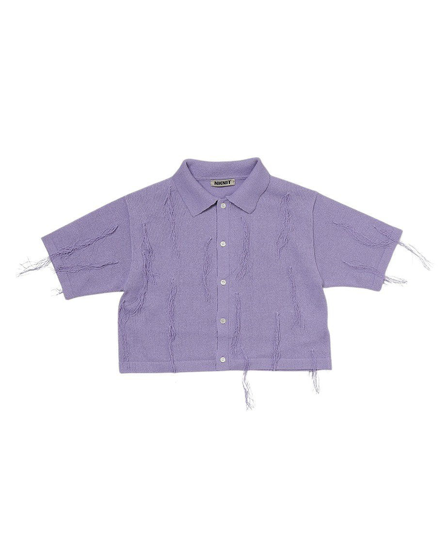 paper mix fringe KNIT shirts_6
