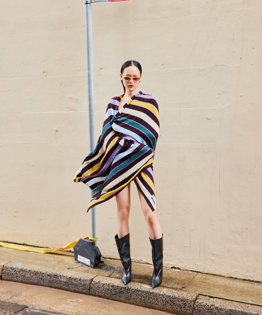 stripe KNIT towel_1
