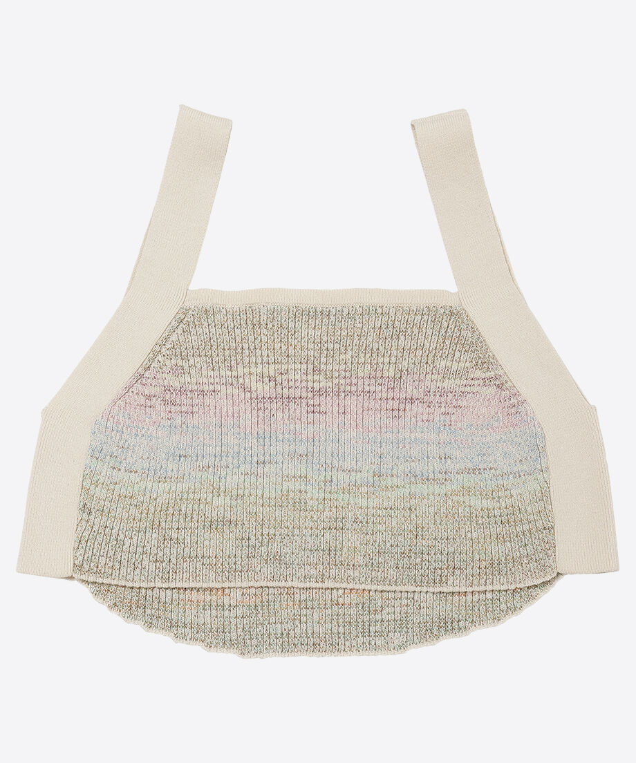 cotton rib short knit tank top_8