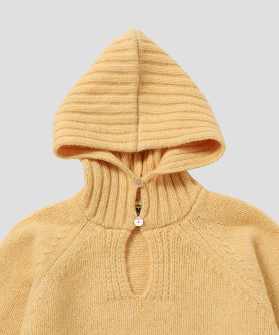 camel mix hooded KNIT_4