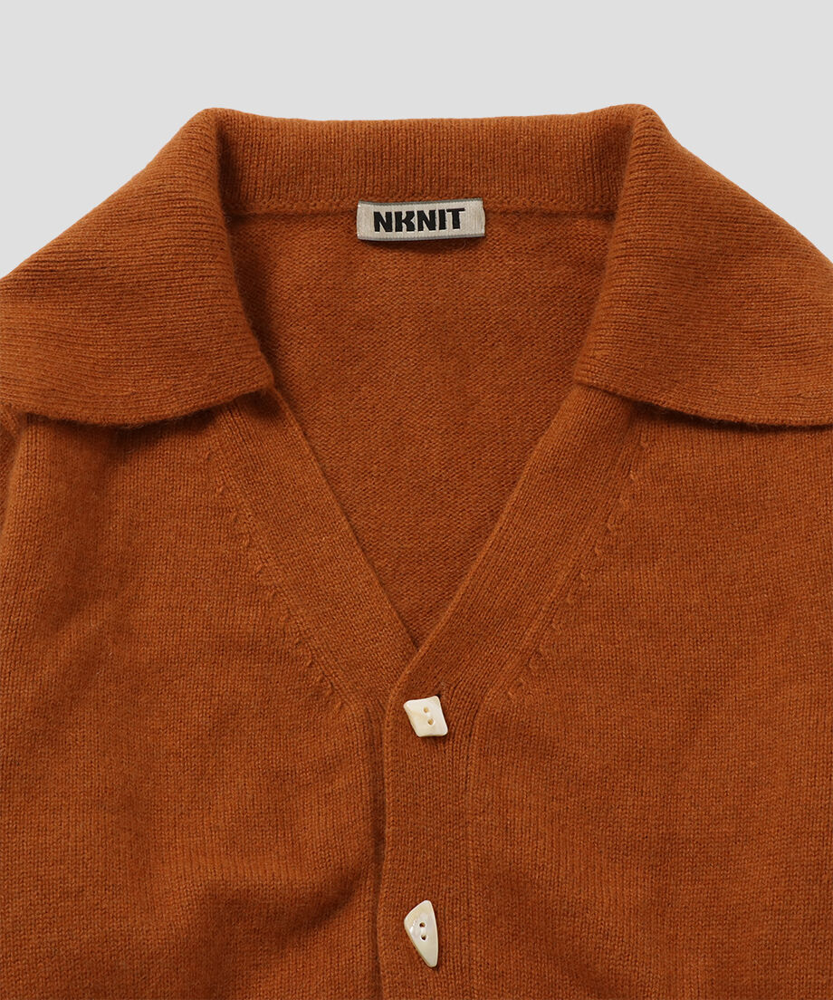 raccoon mix collar KNIT cardigan_3
