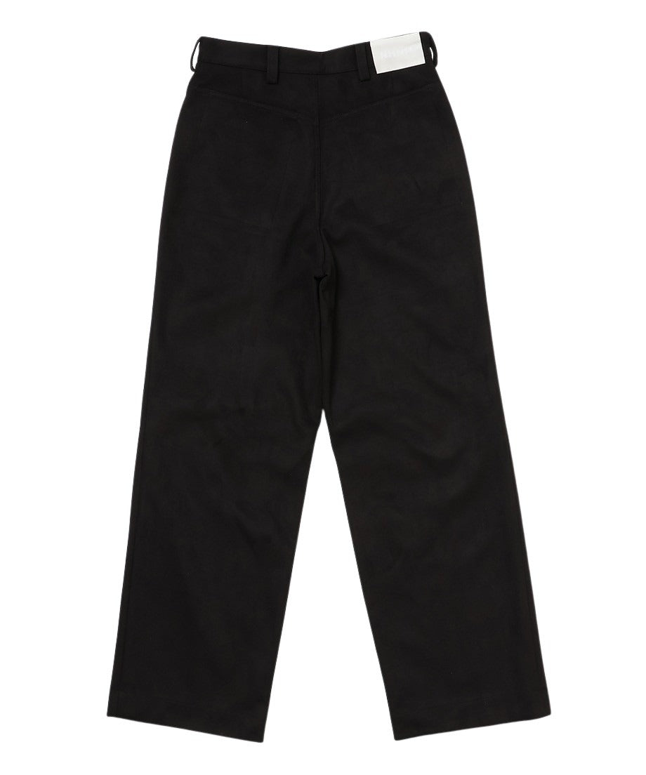 suede high waist long pants_16