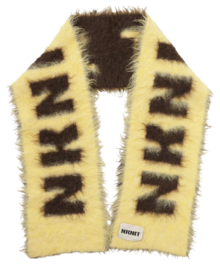 shaggy logo KNIT long scarf_5