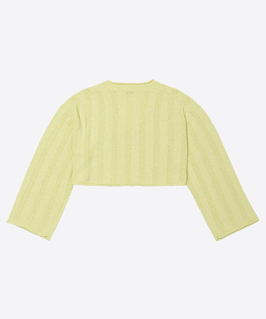 mesh rib v-neck knit_10