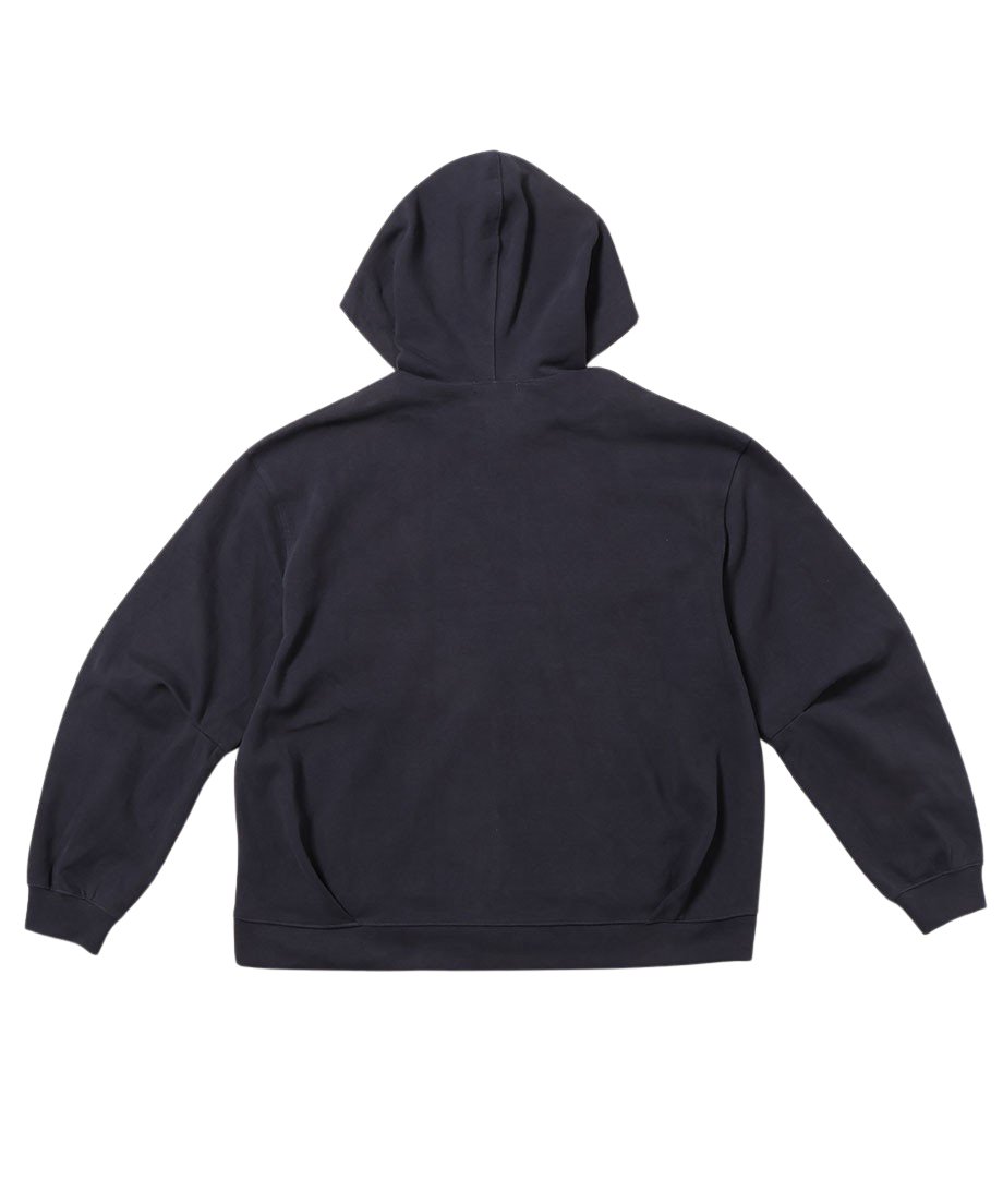 NKNIT logo embroidery ZIP hoodie CHARCOAL-GRAY_4
