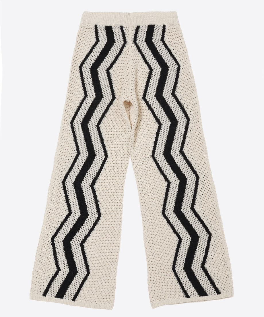 zigzag paper knit pants_5