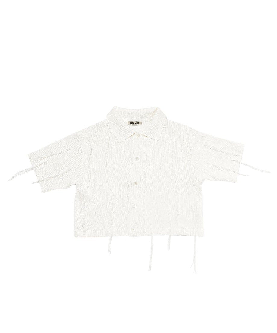 paper mix fringe KNIT shirts_2