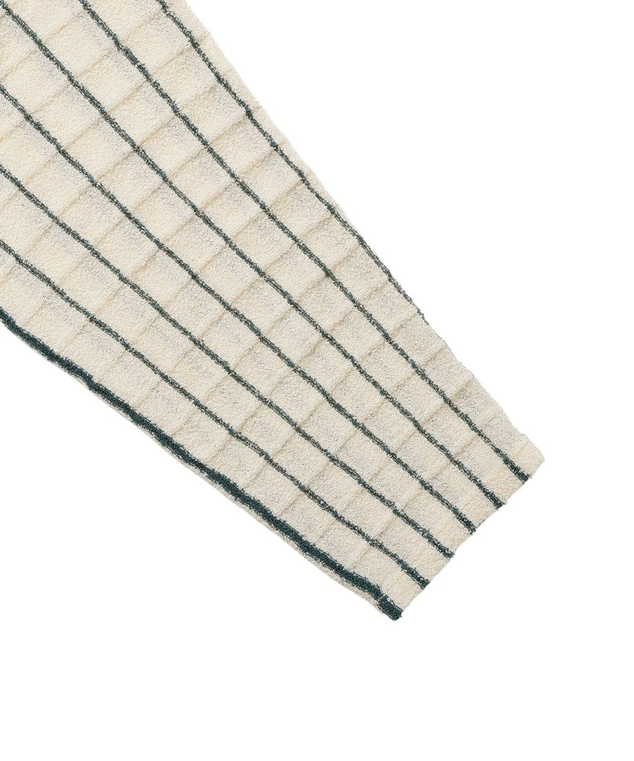 stripe KNIT towel hoodie_15