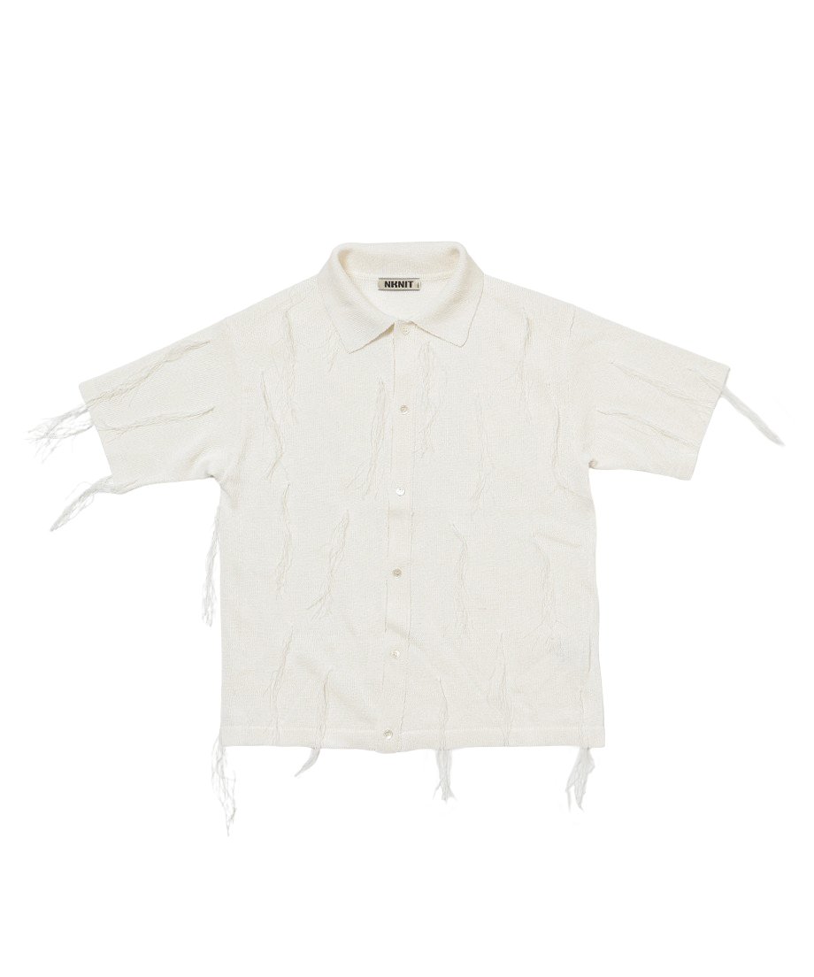 paper mix fringe KNIT shirts_3