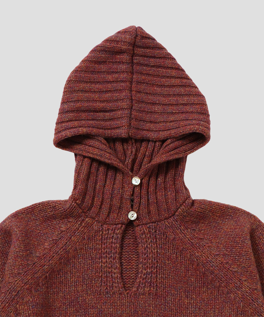 camel mix hooded KNIT_15