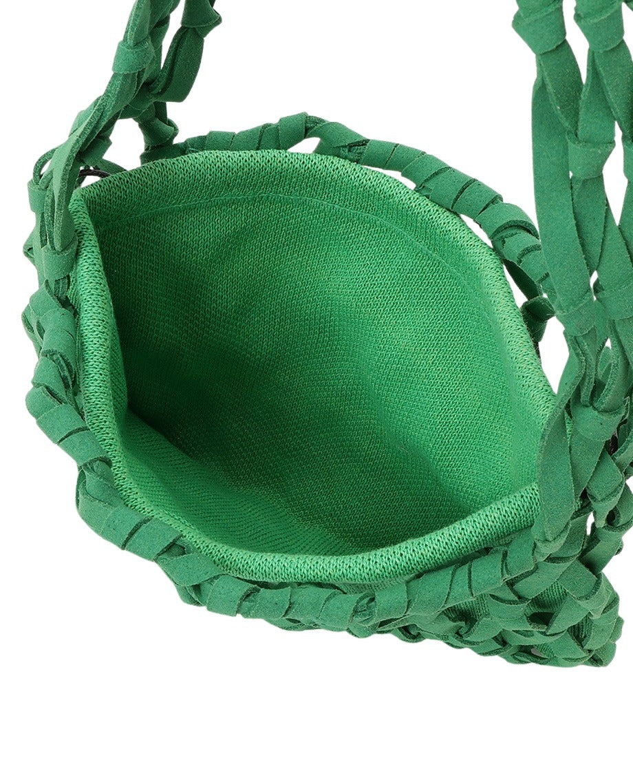 suede macrame bag 【small】_17