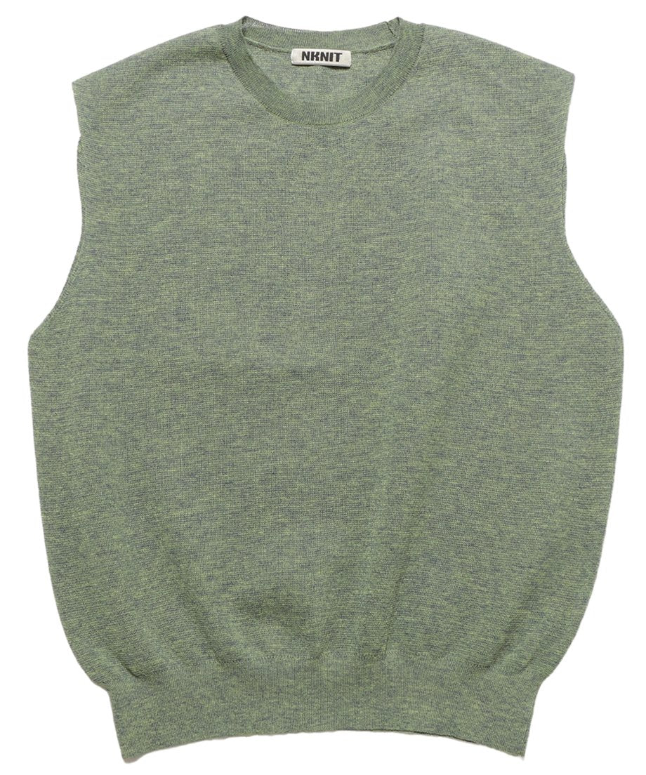 linen mix KNIT vest_4