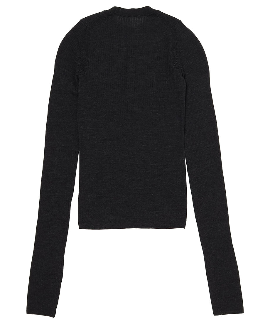 sheer wool henley neck KNIT_21
