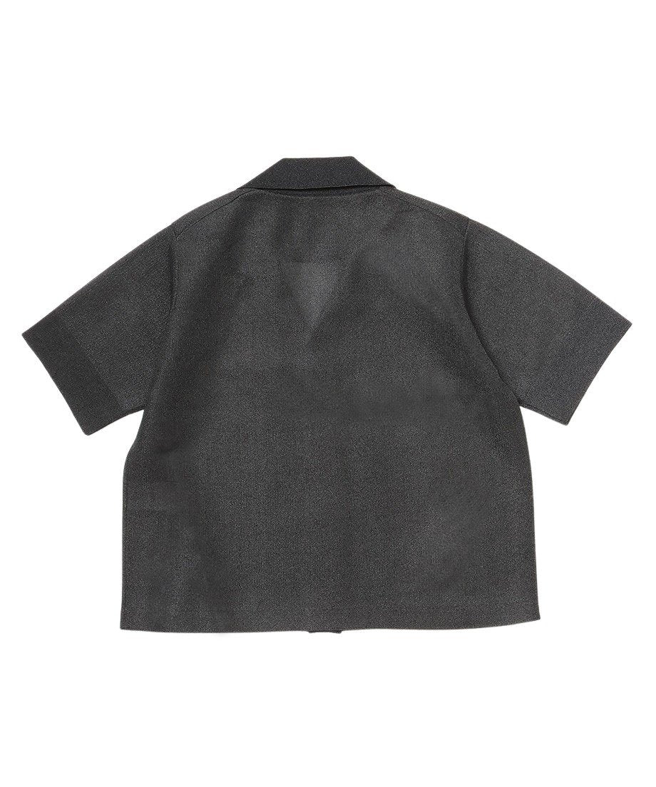 sheer KNIT open collar shirt_15