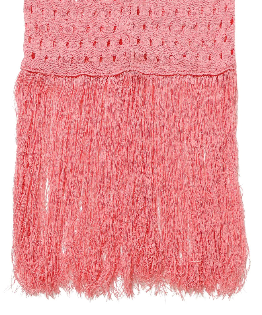 wave pattern fringe KNIT dress_10