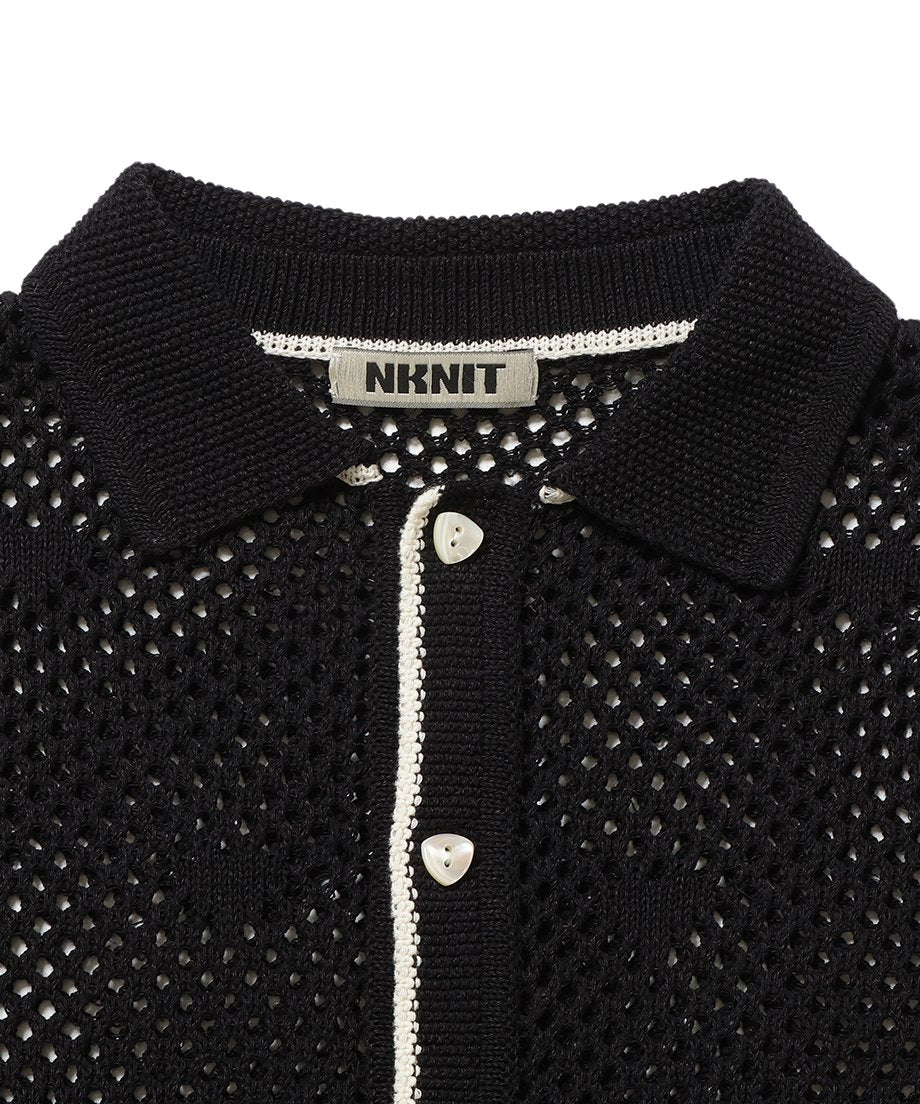 mesh♡ pattern KNIT shirt_12