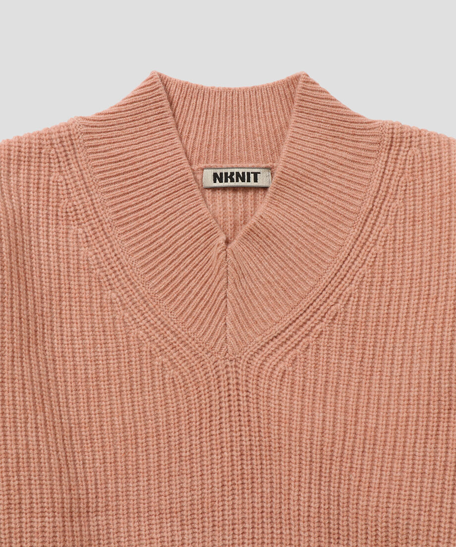 soft wool short V-neck KNIT_9