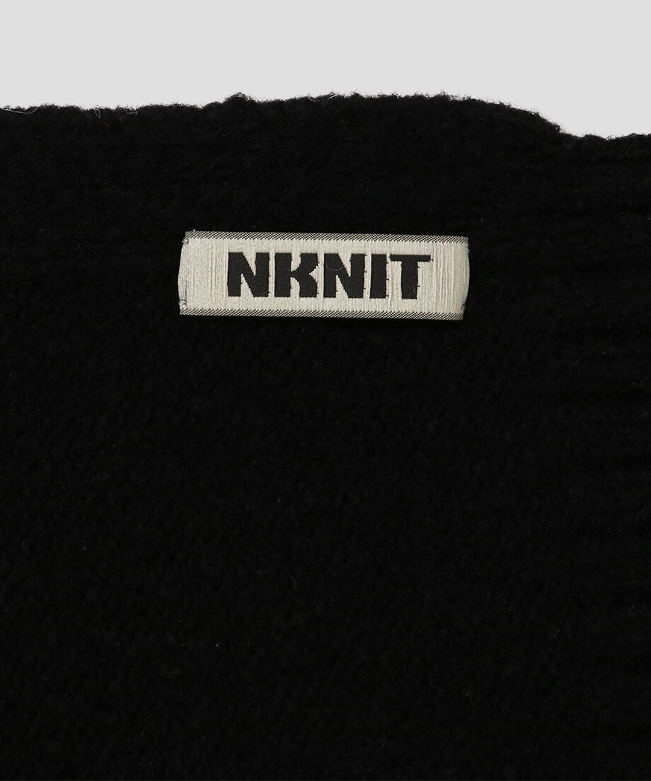 soft cashmere mix KNIT scarf with brooch_13