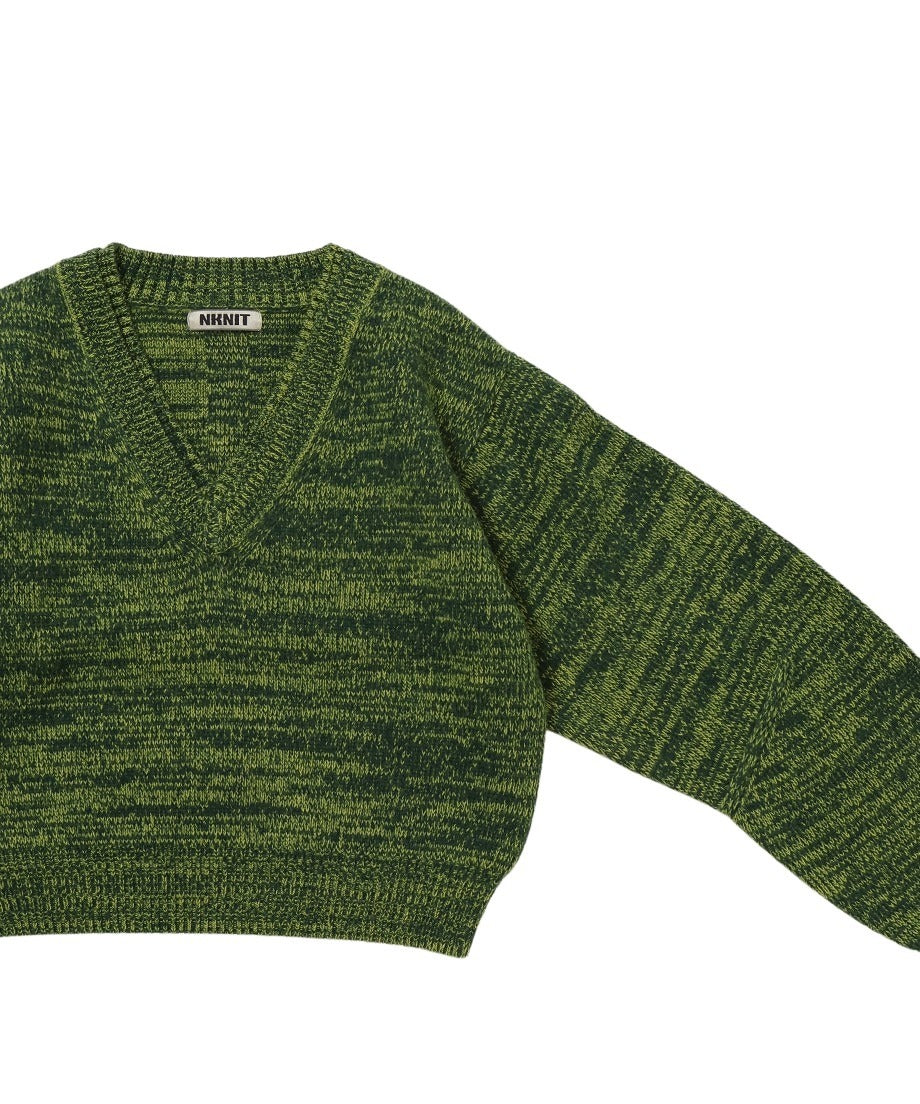 V-neck mix color KNIT_8