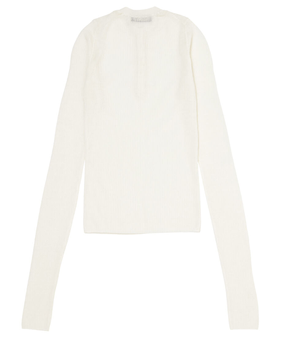 sheer wool henley neck KNIT_15