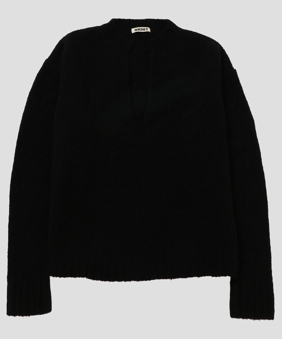 cashmere mix soft V-neck KNIT_4