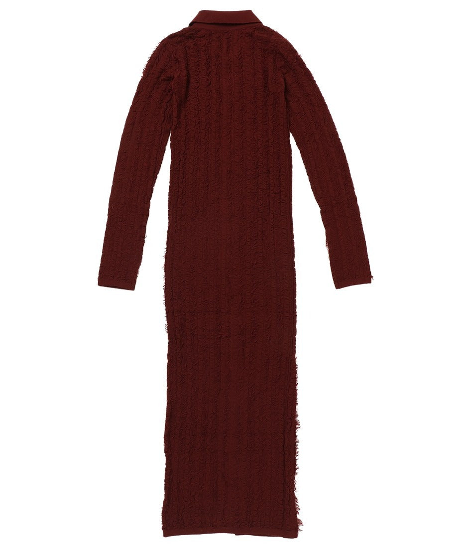 fringe long KNIT shirt_13
