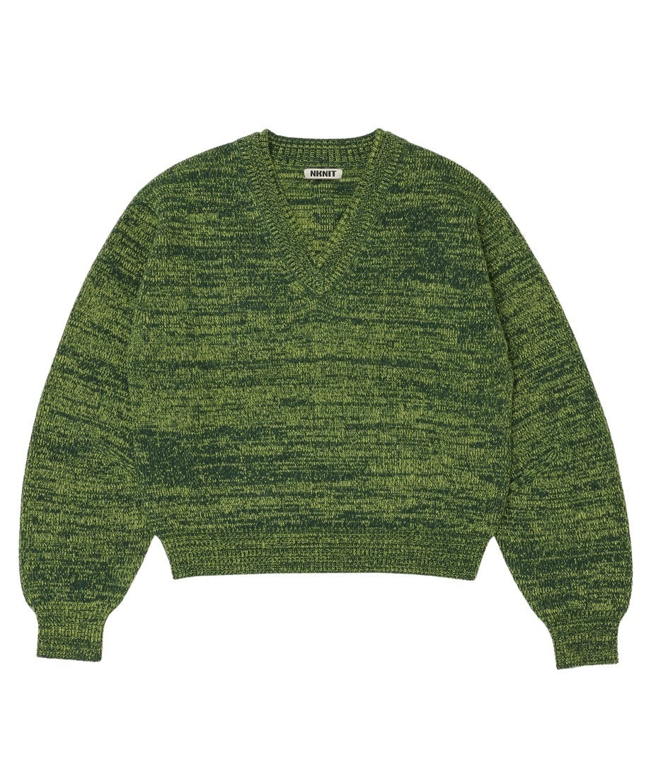 V-neck mix color KNIT_3