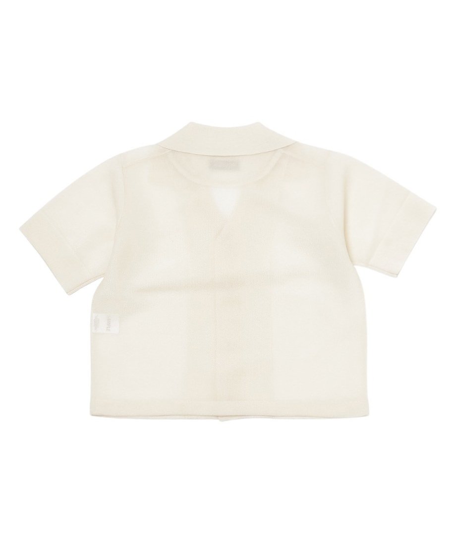 sheer KNIT open collar shirt_12