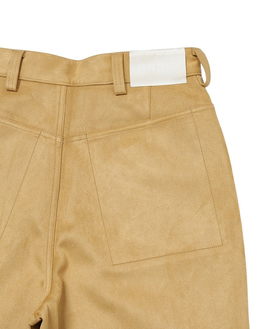 suede high waist long pants_7